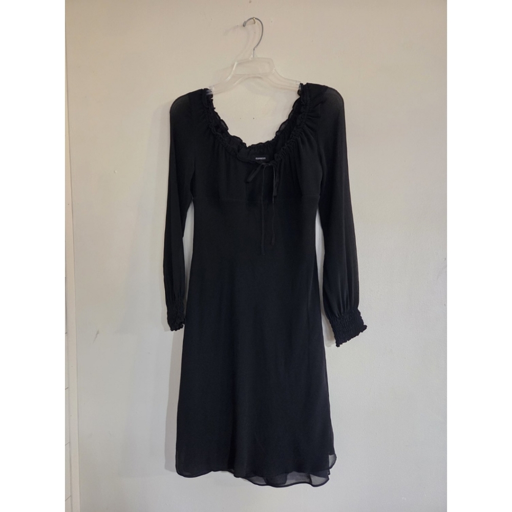 Express Midi Dress, Mesh Sleeves, Women's 9 / 10